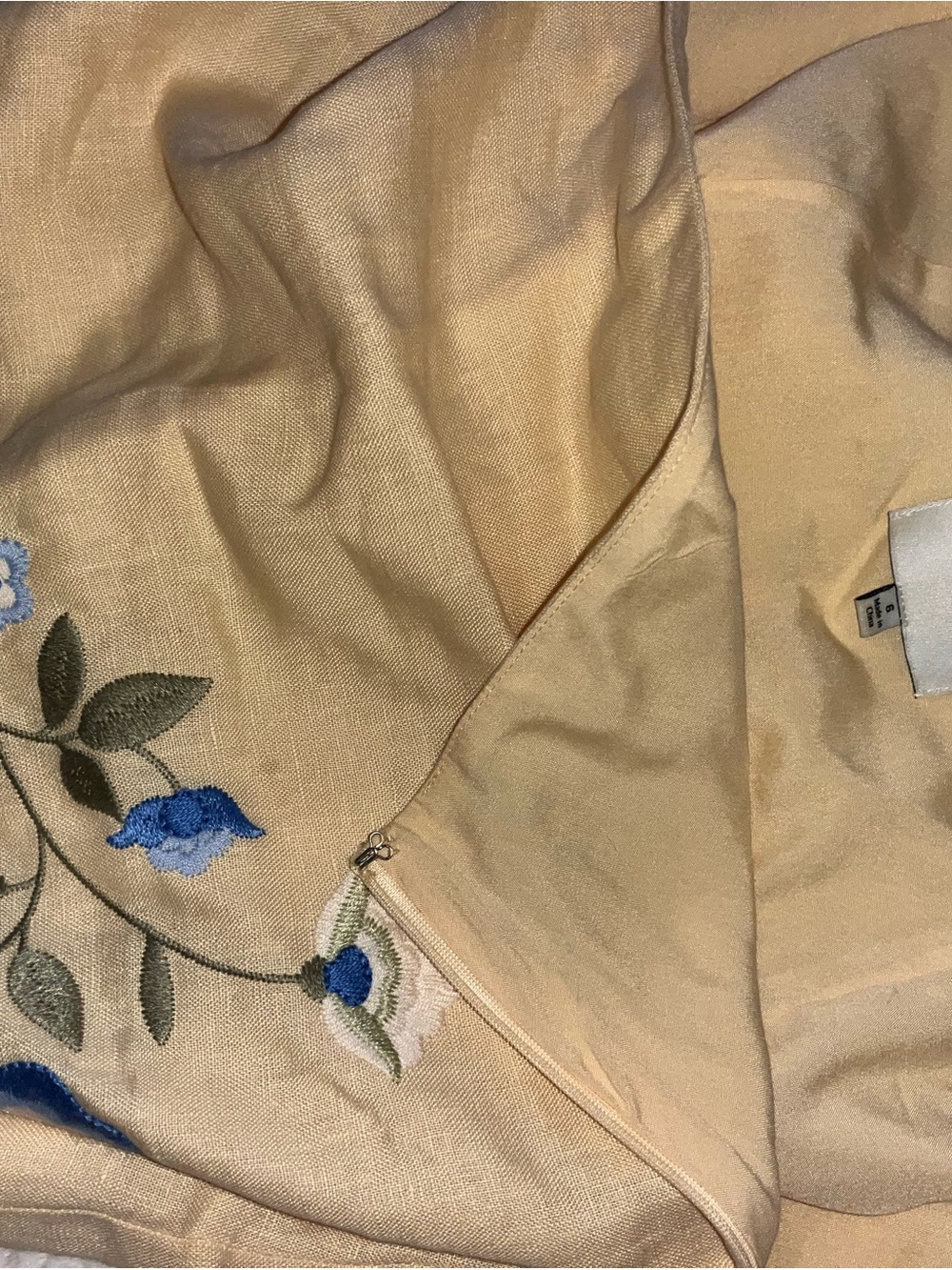 Reformation Juliet Linen Yellow Floral Embroidered Two-Piece Set - Picture 14 of 14